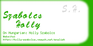 szabolcs holly business card
